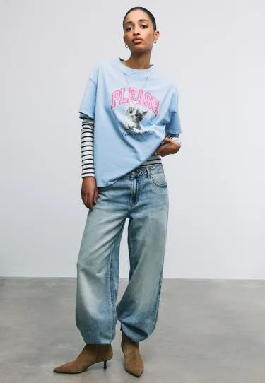 Футболка с графическим принтом и аппликацией, короткие рукава- Заказать в России