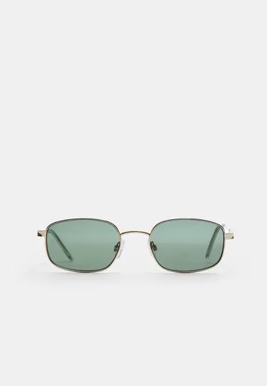 Металлические прямоугольные солнцезащитные очки- Заказать в России