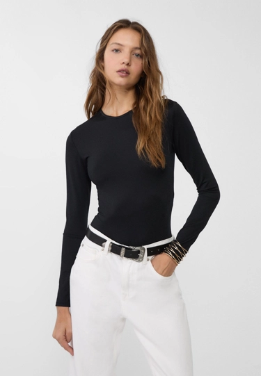 Stradivarius Боди из полиамида с длинными рукавами купить с доставкой.