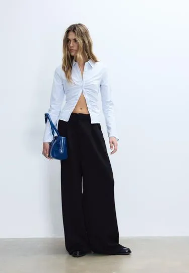 Рубашка из бенгалина со сборками- Заказать в России