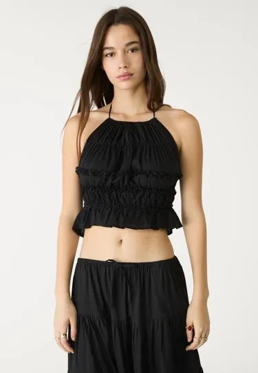 Stradivarius Топ с горловиной халтер и открытой спиной