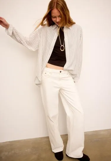 Рубашка под льняной эффект