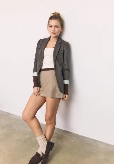 Базовый пиджак в полоску