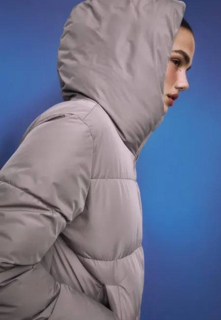 Базовая стеганая куртка с капюшоном- Заказать в России
