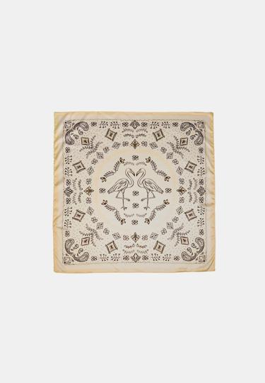 Stradivarius Платок с узором пейсли и фламинго