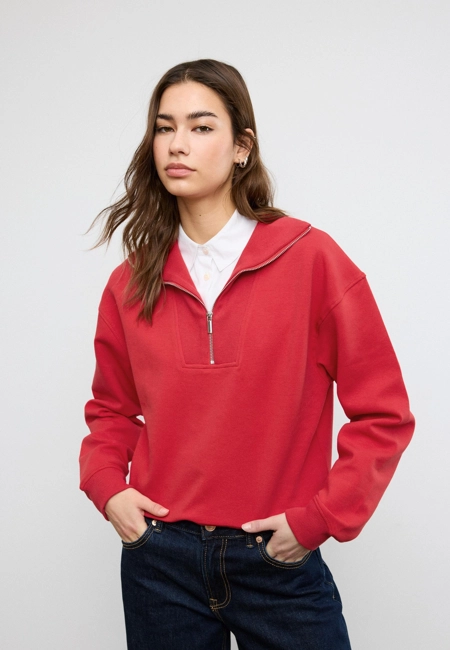 Толстовка с воротником-стойкой на молнии- Заказать в России