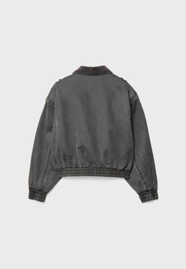 Stradivarius Укороченная куртка с эффектом потертости купить с доставкой.