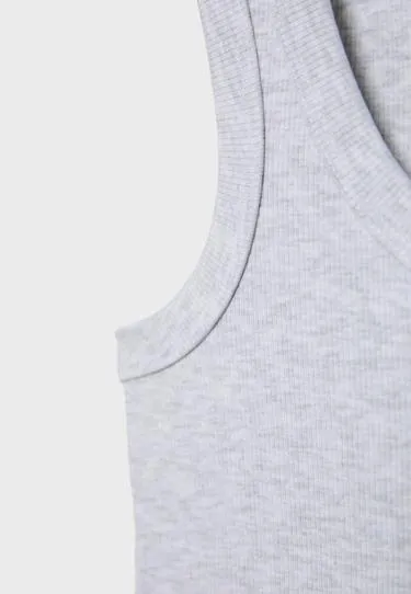 Майка-борцовка в рубчик из хлопка- Заказать в России