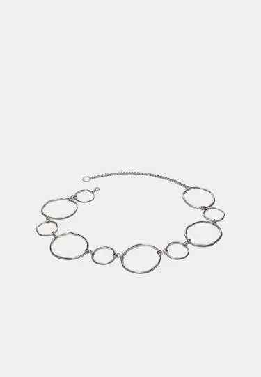 Металлический ремень с крупными овалами- Заказать в России