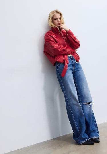 Stradivarius Джинсы D91 с низкой посадкой и широкими штанинами купить с доставкой.