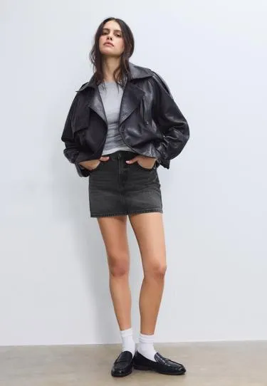 D60 базовая джинсовая мини-юбка- Заказать в России