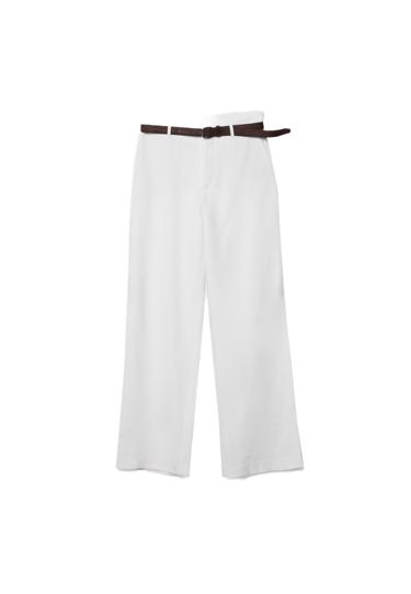 Stradivarius Прямые струящиеся брюки с поясом купить с доставкой.