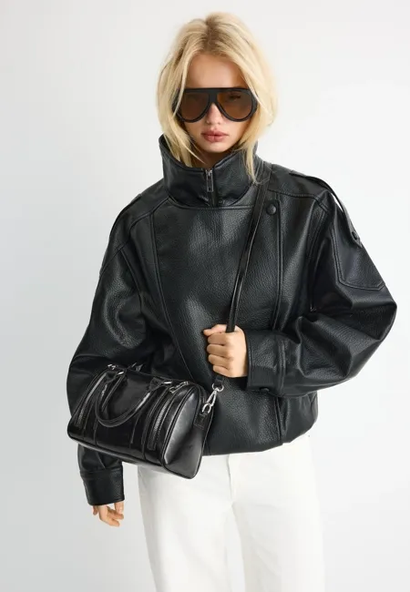 Сумка из искусственной кожи на молнии- Заказать в России