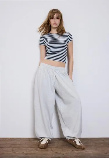 Базовая футболка зауженные в полоску