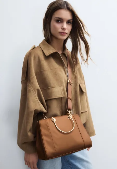 Сумка-тоут с металлической ручкой