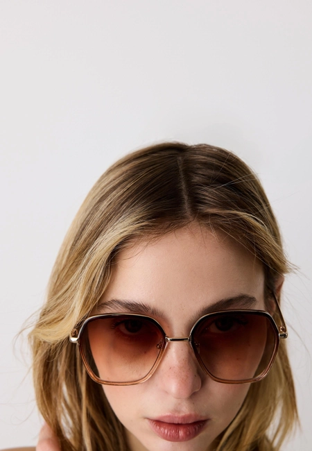 Stradivarius Большие квадратные металлические очки