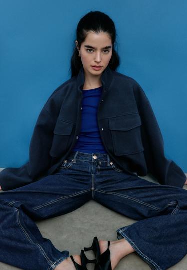 Куртка-бомбер с карманами, мягкая на ощупь- Заказать в России