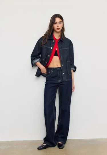 Джинсовая куртка с карманами- Заказать в России