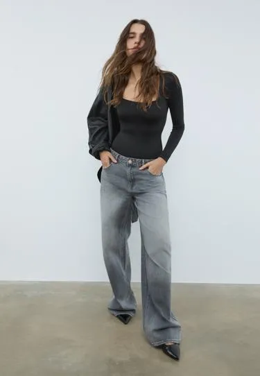 Боди из полиамида с квадратным вырезом- Заказать в России