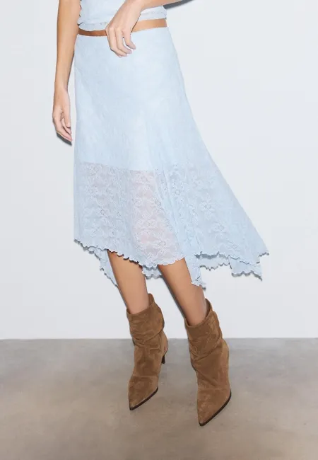 Юбка миди из кружева