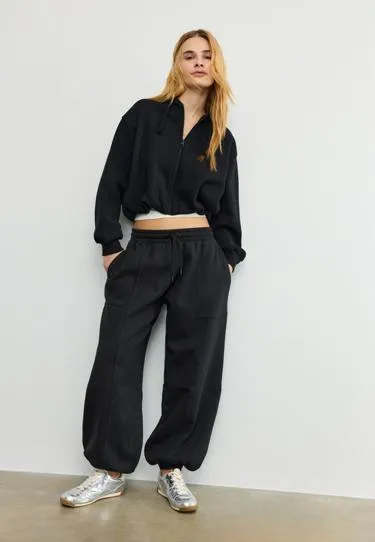 Брюки-джоггеры с рукавами-фонариками из флиса