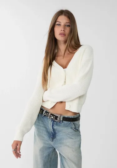 Вязаный кардиган на пуговицах