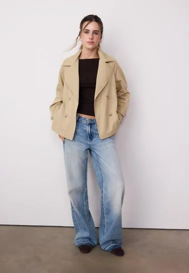 Короткий струящийся тренч с поясом- Заказать в России