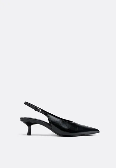 VNECK KITTEN HEEL SHOES- Заказать в России