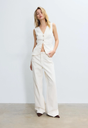 Stradivarius Приталенный джинсовый топ