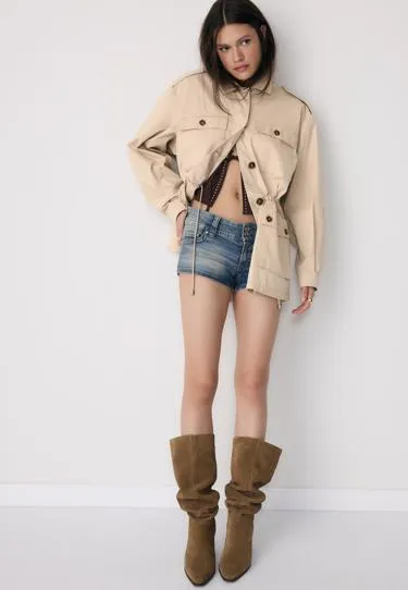 Cotton parka with pockets