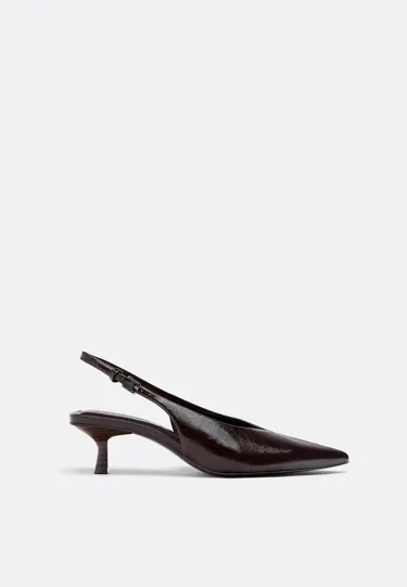 Vneck kitten heel shoes