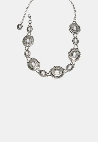 Ремень-цепочка с цветочными элементами- Заказать в России