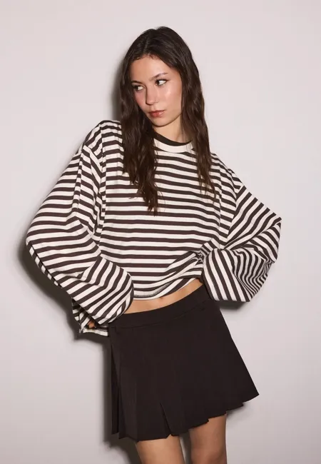 Мини-юбка со складками