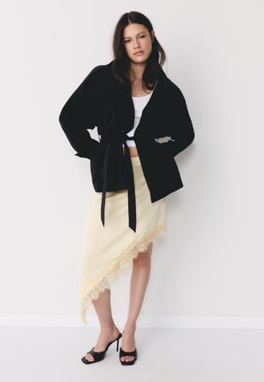 Stradivarius Тренч с высоким воротником