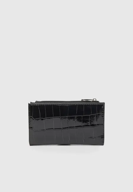 Базовый кошелек с тиснением под крокодиловую кожу- Заказать в России
