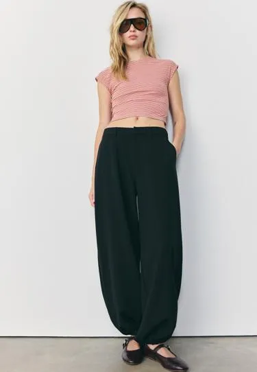 Базовая футболка с короткими рукавами в полоску