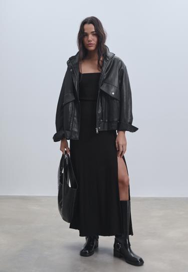 Loosefitting maxi dress with crisscross back- Заказать в России