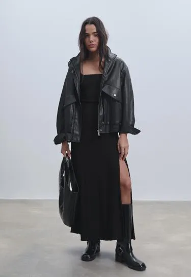 Loosefitting maxi dress with crisscross back- Заказать в России