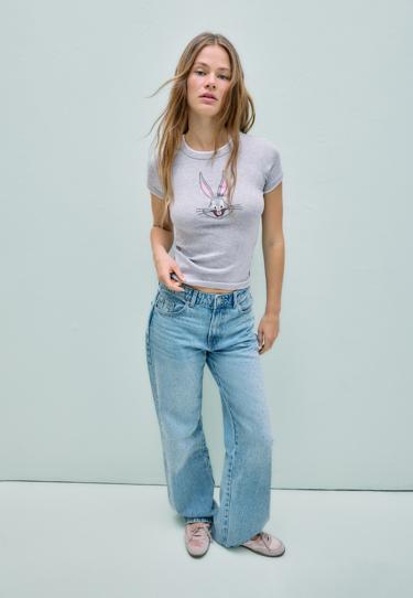 Stradivarius Футболка с принтом «багз банни»