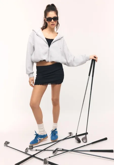 Юбка-шорты с кружевом- Заказать в России