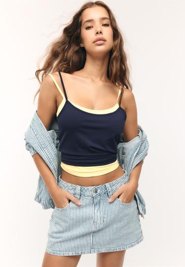 Stradivarius Базовая майка на бретельках купить с доставкой.