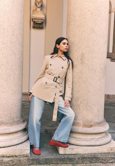 Stradivarius Укороченный базовый тренч