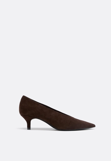 Stradivarius Закрытые кожаные туфли на каблуке