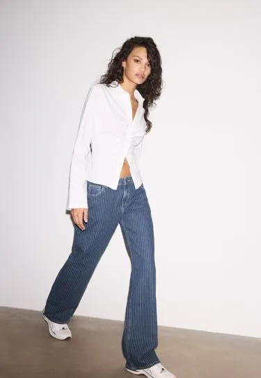 Мешковатые джинсы со средней посадкой в полоску- Заказать в России