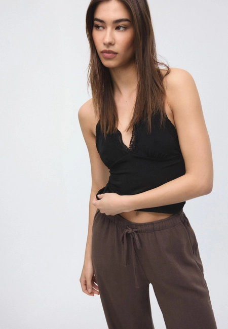 Stradivarius Свободные брюки под лён