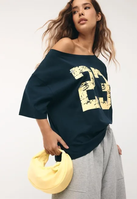 Тканевая сумка-луна с плечевым ремнем- Заказать в России