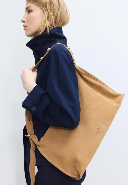 Плоская сумка через плечо со 100% кожаными заклепками- Заказать в России