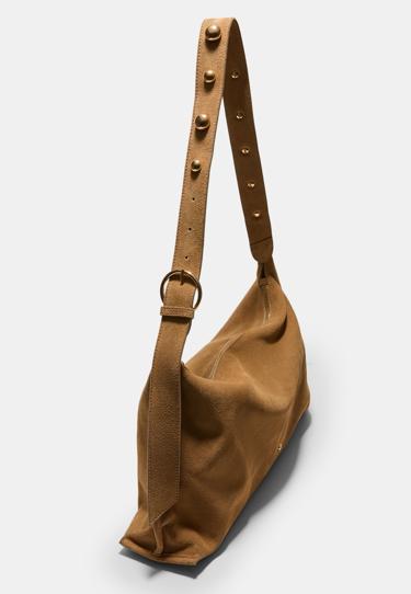 Stradivarius Плоская сумка через плечо со 100% кожаными заклепками купить с доставкой.