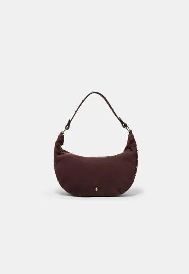 Сумка на плечо с заклепками, 100% кожа- Заказать в России