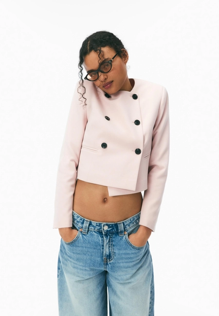 Stradivarius Укороченный пиджак с круглым вырезом купить с доставкой.